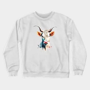 Beautiful Artistic Cow Crewneck Sweatshirt